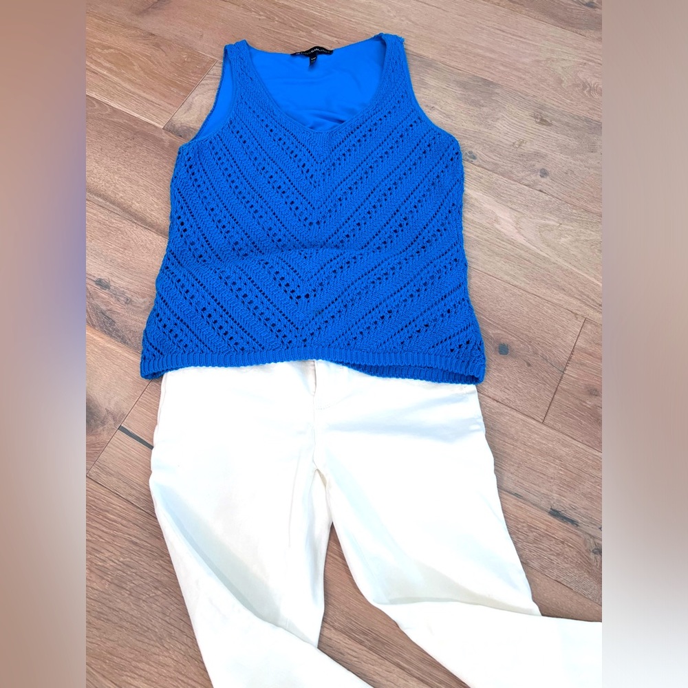 WHBM Knit Sweater - Ocean Blue - Size XSP